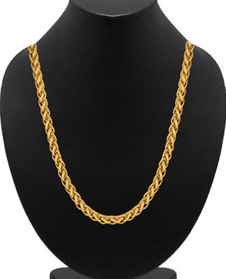 Fashion Frill For Men Golden Curb 20 Inches For Boys Men Gold-plated Plated Brass Chain