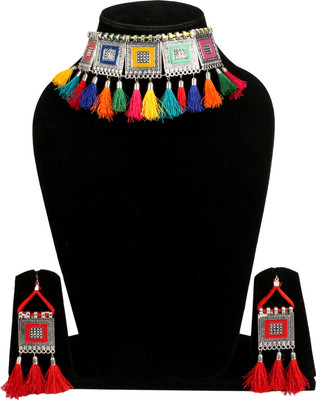 URBANELA Oxidised Silver Multicolor Jewellery Set(Pack of 2)