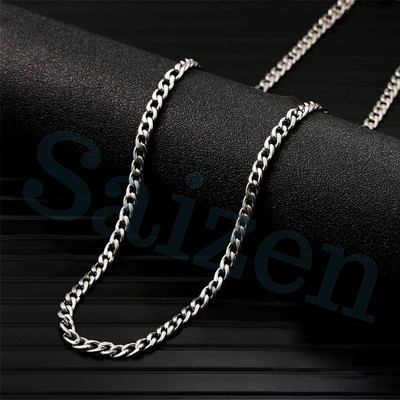 Saizen Stylish 24 Inch's Silver plated chain For Boys & girls Stainless Steel Chain Silver Plated Stainless Steel Chain