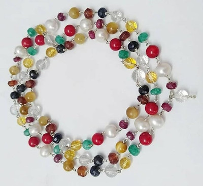 Devi Enterprises Natural Navratna Mala with Large Beads Beads Stone Chain