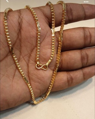 GATRAD MAGOLD COVERING WOMEN FANCTY LETEST GOLD PALTED CHAIN Diamond Gold-plated Plated Brass Chain