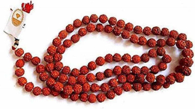 DIVINE SOUVENIRS Kkuber jaipur Rudraksha Mala With Natural Rudraksha Beads Wood Chain Beads Wood Necklace Set