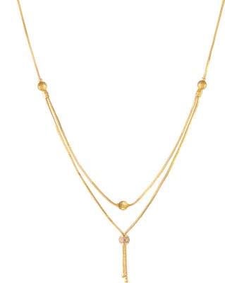 CUTE GOLD One Gram Gold Plated Fashion Traditional Necklace for Women & Girls Gold-plated Plated Copper Necklace