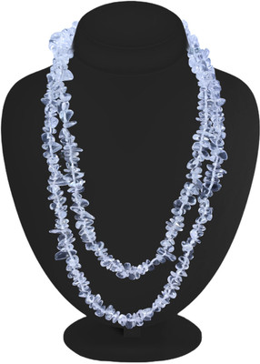 BHAGYA G Natural Clear Quartz Chips Mala Necklace for Healing & Crystal Healing Crystal Crystal Chain