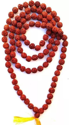 Gouri Poshak Rudraksh Jap Mala, Wood Brown Rudraksha Jaap Mala Wood Chain
