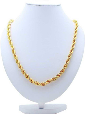 Green Spiritual TRENDY GOLD ROPE ALLOY CHAIN GOLD PLATED Gold-plated Plated Brass Chain Gold-plated Plated Brass, Alloy Chain