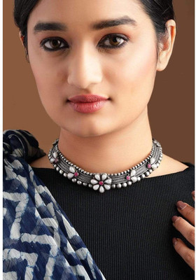 RUBANS Silver Plated Brass Necklace