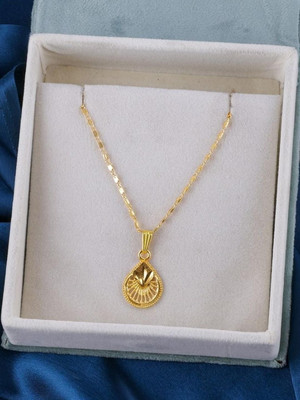 Dressberry GOLD PLATED NACKLACE CHAIN FOR WOMEN AND GIRLS Gold-plated Plated Brass Necklace Set
