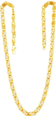 PROSHIMIVA 1 gram High Quality Indian Polished “20” Inches Gold Chain for Men and boy Gold-plated Plated Alloy Chain