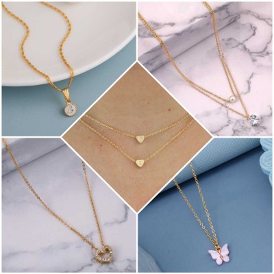 ELCETRATD JEWELLERY Alexandrite Gold-plated Plated Brass Necklace