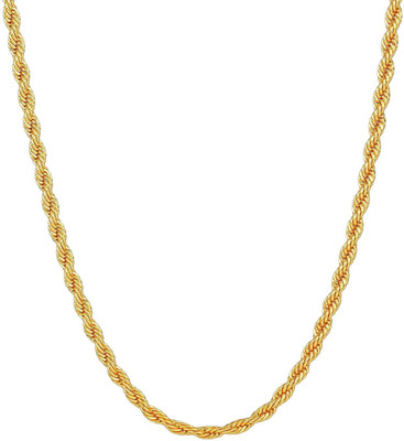 RV jewels Designer Rope-chain 20 inch's Trending Gifts for love friends elders & younger Gold-plated Plated Brass Chain