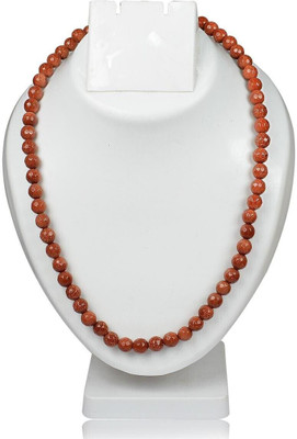 REIKI CRYSTAL PRODUCTS Natural Brown Goldstone 8 mm 108 Round Beads Jaap Mala/Necklace for Unisex Beads Crystal Chain