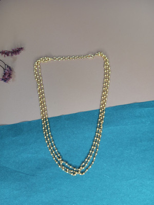 ANOUK Jaipuri Mala Pearl layer Necklace Chain Beads Gold-plated Plated Brass Chain Set