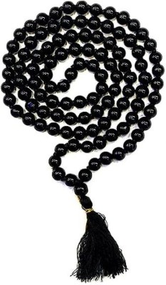 nagaana Real Black Hakik Stone Malaa Sulemani Hakik Stone Original Mala 108 Beads Wood Chain