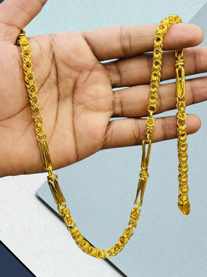 RKB SALES 1gm gold plated High Quality Indian Polished chain “20” Inch for men Gold-plated Plated Alloy Chain