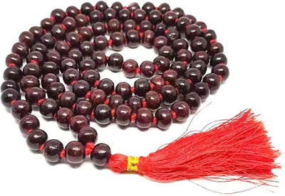 SPRIGEMS Lal Chandan Mala For All Rashi 108Bead For Jap(Chanting) Wearing For Kundli Dosh Wood Chain