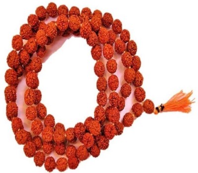 Green Spiritual Shiv orignal panchmukhi rudraksha mala with original five face Brass Plated Brass Chain