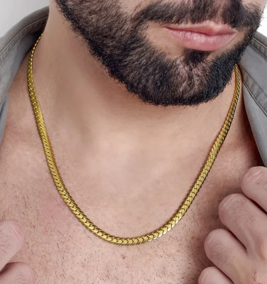 Minprice Waterproof Pure Stainless Steel Gold Plated Patti Stylish Neck Chain Stainless Steel Chain