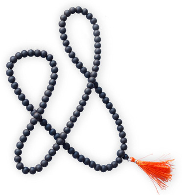 NRSON Karungali Unpolished Mala Malai 6 mm 108+1 Beads with Tassel / Ebony Wood mala Wood Chain