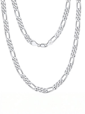 SILVERSHOPE Fashion Classic New Hip Hop Figaro For Mens Jewelry Silver Chain