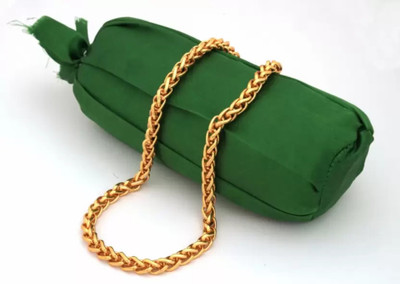 Shimubala 1 gram High Quality Indian Polished “20” Inches Gold Chain for Men and boy Gold-plated Plated Copper Chain