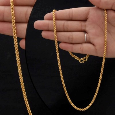 Ashrit gold brass metal necklace chain129 Gold-plated Plated Brass Chain