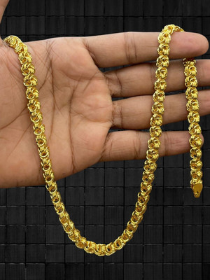 RKB SALES 1gm gold plated High Quality Indian Polished chain “20” Inch for men Gold-plated Plated Alloy Chain