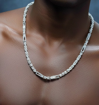 Gvlv Silverplated silver polish silver look heavy trendy stylish fashion chain Silver Plated Alloy Chain