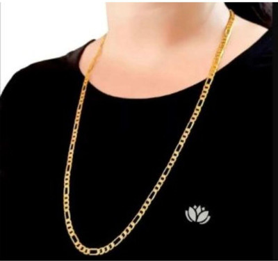 Pitaamaa One Gram Gold Plated Chain (23 INCH)Wate/Sweet Proof RMTJN-130 Gold-plated Plated Brass Chain