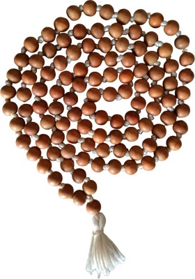 Spherulemuster Chandan Mala (108+1) Beads with Original Chandan Fragrance Wood Necklace