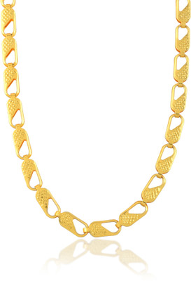 MissMister Brass Micron Gold Chain necklace and Bangle set Gold-plated Plated Brass Chain