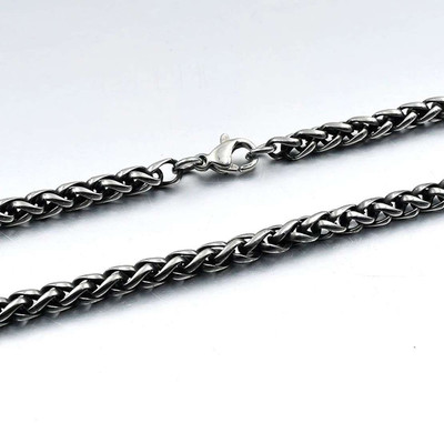Pitaamaa Trendy Men SILVER SILVER Plated Chain (Pack-1)JN021 Silver Plated Brass Chain