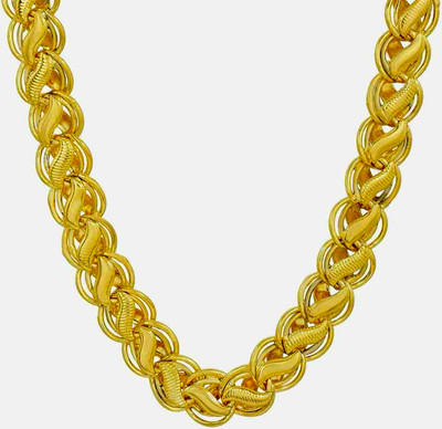 HATRENDZ chain for boys 1 gram gold chain for men gents golden necklace neck chain long Gold-plated Plated Alloy Chain