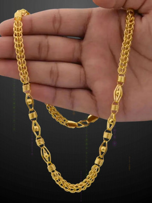 RKB SALES 1gm gold plated High Quality Indian Polished chain “20” Inch for men Gold-plated Plated Alloy Chain