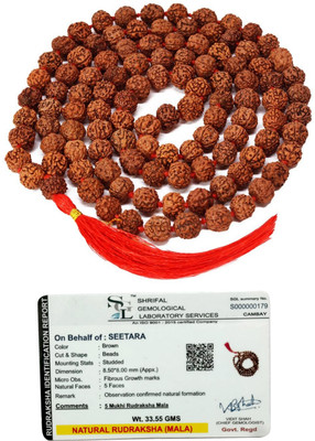 Seetara Mala 108 +1 Rudraksha Beads Beads Rudraksha Chain
