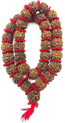 Namisha Premium Five Face Rudraksha Mala | 54+1 NEPALI Beads Size-18 mm Approx Wood Necklace