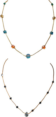 Maruti Creator Sparkling Beads Gold-plated Plated Stainless Steel Chain