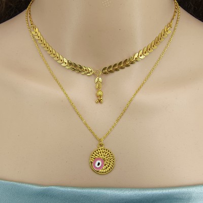 DHARM JEWELS Fancy Chain Pendent Gold-plated Plated Alloy Chain