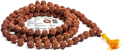 GODHEAD Certified Original Rudraksha Mala with Certificate 5 Mukhi Mala108 Beads Mala Rudraksha Chain