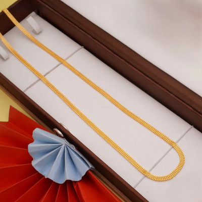 REVERSEA REVERSEA Classic 1 Gram Gold Plated Chain Women And Mens Gold-plated Plated Brass, Copper Chain