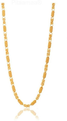 Pitaamaa Golden Chain For Boys And Men (20 INCH)Wate/Sweet Proof RTJ-129 Gold-plated Plated Brass Chain
