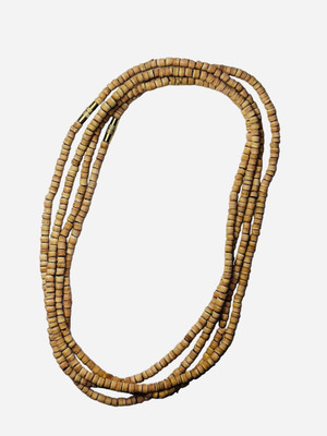 SHATAKAM Original tusli kanthi mala with radha name beads for neck 3 round 52 inch Wood Chain