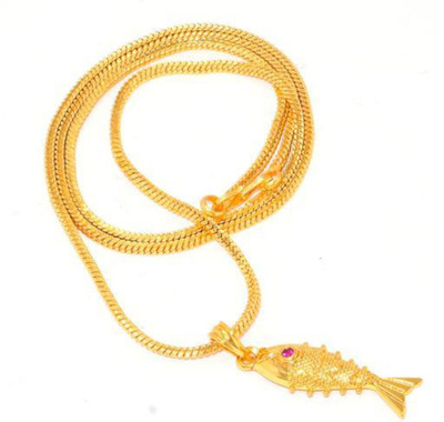 JEW-BB Women Fish Pandant Gold-plated Plated Metal Necklace Set