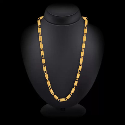 COCHAVI 1 gram High Quality Indian Polished “20” Inches Gold Chain for Men and boy Gold-plated Plated Copper Chain