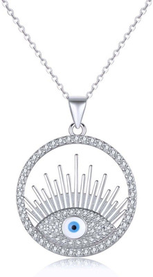 NIKLARE Aurora Evil Eye Pendant - SILVER Silver Plated Copper Chain Set