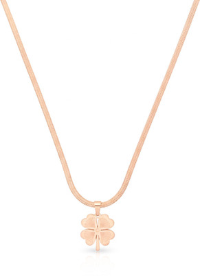 KAYYA21 Four Leaf Clover Pendant Necklace for Women Gold-plated Plated Stainless Steel Necklace