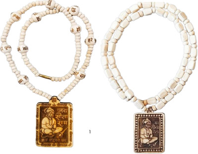 Foxdean ABHIMANTRIT-Bageshwardham Mala Hanuman ji Tulsi mala Beads Wood Necklace