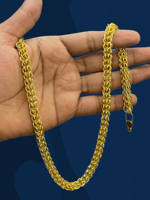 RKB SALES 1gm gold plated High Quality chain for men Gold-plated Plated Alloy Chain