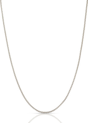 US foreva Unisex Silver Plated Roundbox Chains - 019 Silver Plated Alloy Chain
