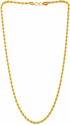 NAVYA ART 1 Gram Gold plated Chain For Boys and Man Gold-plated Plated Brass Chain Gold-plated Plated Brass Chain